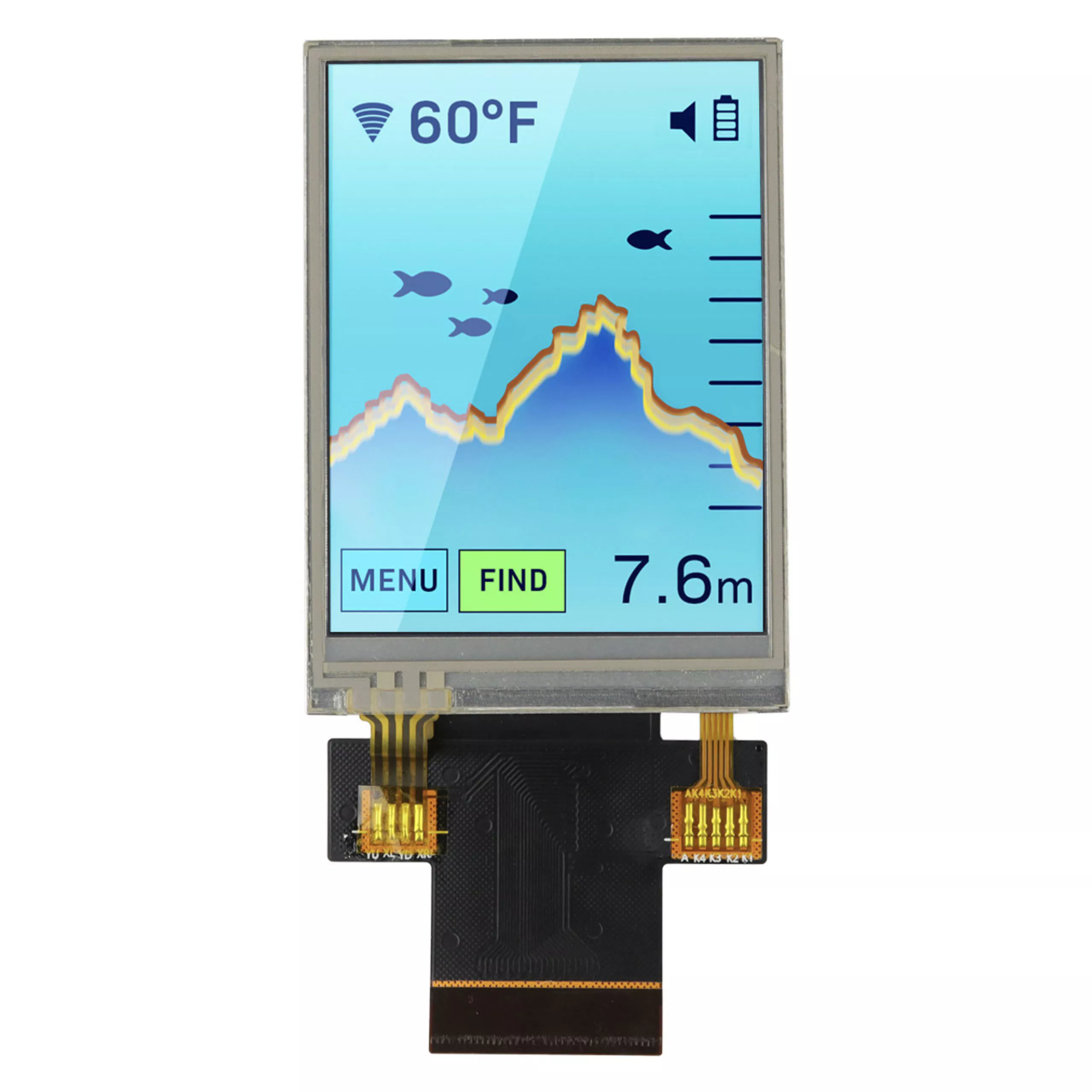 2.6 düymlük rezistiv touch IPS TFT modulu