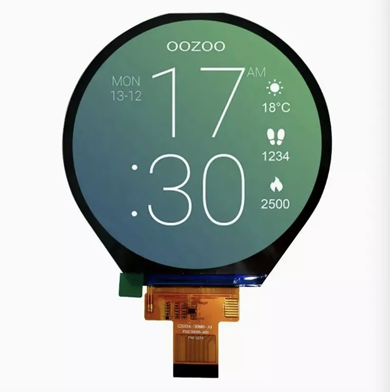 3.4 düym 800x800 dəyirmi IPS TFT modulu